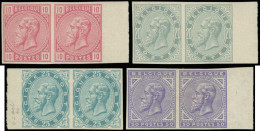 * BELGIQUE 38/41 : Leopold II De 1883, NON DENTELES, En PAIRES Bdf, TB, Cote Cob - Other & Unclassified