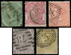 GRANDE BRETAGNE 21/25 : La Série, Petites Lettres, Obl., TB - Used Stamps