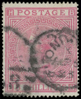 GRANDE BRETAGNE 43a : 5s. Rose, Papier Blanc, Obl., Dentelure Lég. Améliorée Sinon TB - Used Stamps