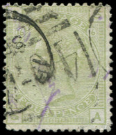 GRANDE BRETAGNE 59 : 4p. Vert-olive, Oblitéré, TB - Used Stamps