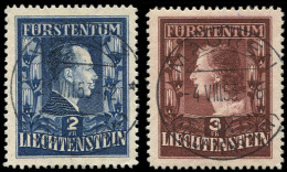 LIECHTENSTEIN 266/67 : 2f. Et 3f., Obl., TB - Usati