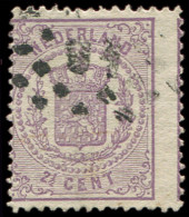 PAYS-BAS 18 : 2 1/2c. Violet, Obl., TB - Used Stamps