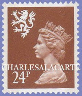 GREAT BRITAIN 1993  SCOTLAND   LITHO QUESTA  24p  BROWN  2B  SG S 71  U.M. - Schotland