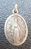 Pendentif Médaille Religieuse Début XXe Argent 800 "Sainte Marie" Silver Religious Medal - Religion & Esotérisme