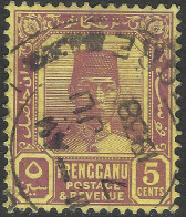 Trengganu (Malaysia). 1921-41 Sultan Suleiman. 5c Purple On Yellow Used. SG 32 - Trengganu