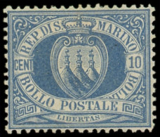 * SAINT MARIN 3A : 10c. Bleu, TB - Unused Stamps