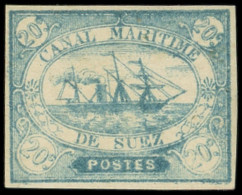 * EGYPTE Canal De Suez : 20c. Bleu, NON DENTELE, TB - Other & Unclassified