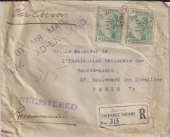 IRAQ - 1931 - ENVELOPPE Par AVION BAGHDAD-ENGLAND ! RECOMMANDEE "EXCHANGE SQUARE" !! => PARIS - Irak