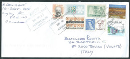 CANADA 2013; Postal Cover To ITALY , Good Stamped. - Cartas & Documentos
