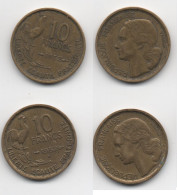 + FRANCE   + 10  FRANCS 1952 + 1952 B + - 10 Francs