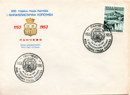 Yugoslavia, Pancevo, 800 Years Of The Town - Lettres & Documents