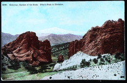 ►1900's Gateway Garden Of The Gods. Pike's Peak In Distance  Usa Colorado - Altri & Non Classificati