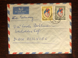 AFGHANISTAN TRAVELLED COVER LETTER TO SWITZERLAND 1975 YEAR CARDIOLOGY HEART HEALTH MEDICINE - Afghanistan