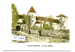 CARTE DOUBLE LITHOGRAPHIE  POITELIN - 21 - GEVREY CHAMBERTIN - LE VIEUX CHATEAU - Gevrey Chambertin