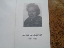 Doodsprentje/Bidprentje   Maria VANDAMME   Snellegem 1920-1989 Brugge  (Echtg Jerôme RAMANDT) - Religion & Esotérisme