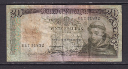 PORTUGAL - 1964 20 Escudos Circulated Banknote - Portugal