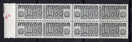 Italia - 1966 - Pacchi In Conscessione, 140 Lire Filigrana Stelle 4° Tipo, Sass. 15/II ** - Concessiepaketten
