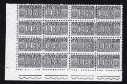 Italia - 1966 - Pacchi In Conscessione, 140 Lire Filigrana Stelle 4° Tipo, Sass. 15/II ** - Consigned Parcels