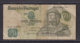 PORTUGAL - 1971 20 Escudos Circulated Banknote - Portogallo