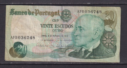 PORTUGAL - 1978 20 Escudos Circulated Banknote - Portogallo