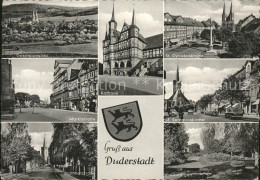 41598455 Duderstadt Kirche Strassenpartie Fachwerk Rathaus Wallanlagen Wappen Du - Duderstadt