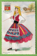 Viana Do Castelo - Postal Bordado - Costumes Portugueses - Ilustrador - Ilustração - Carte Brodée - Embroidery Portugal - Viana Do Castelo