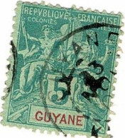 GUYANNE N° Yvert 33  Cote 13.€ Obli - Usados