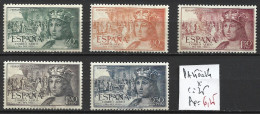 ESPAGNE PA 250 à 54 * Côte 25 € - Unused Stamps