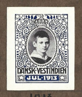 Timbre  -   Antilles Danoises  -  Croix Rouge - Dansk  Vestindien - Annee   Julen1913 - West Indies