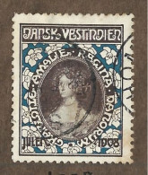 Timbre  -   Antilles Danoises  -  Croix Rouge - Dansk  Vestindien - Annee   Julen  1908 - Antillen