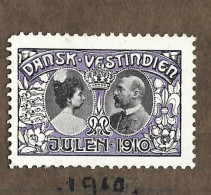 Timbre  -   Antilles Danoises  -  Croix Rouge - Dansk  Vestindien - Annee   Julen  1910 - Antillen