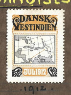 Timbre  -   Antilles Danoises  -  Croix Rouge - Dansk  Vestindien - Annee   Julen  1912 - Antillen
