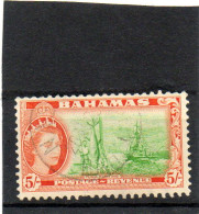 GRANDE BRETAGNE   BAHAMAS    5/-   1859-1963  Y&T: 160   Oblitéré - 1859-1963 Crown Colony