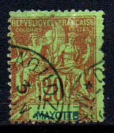 Mayotte - 1892   - Type Sage -  N° 7  - Oblitéré - Used - Usati