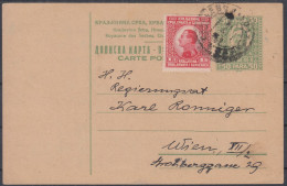⁕ Kingdom Of Serbs, Croats & Slovenes 1925 (Yugoslavia) ⁕ Sarajevo - Wien ⁕ Stationery Postcard - Entiers Postaux