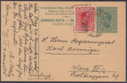⁕ Kingdom Of Serbs, Croats & Slovenes 1928 (Yugoslavia) ⁕ Sarajevo - Wien ⁕ Stationery Postcard - Entiers Postaux