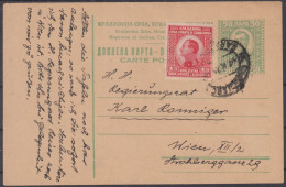 ⁕ Kingdom Of Serbs, Croats & Slovenes 1925 (Yugoslavia) ⁕ Sarajevo - Wien XII / 2 ⁕ Stationery Postcard - Entiers Postaux