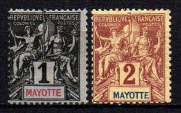 Mayotte - 1892   -  N° 1/2   Neufs * - MLH - Nuovi