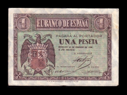 España Spain 1 Peseta Burgos Febrero 1938 Pick 107 Serie B Sc- AUnc - 1-2 Peseten