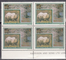 NEPAL 1991, Royal  CHITWAN NATIONAL  PARK, Fauna, Block Of 4 With Margin"Harrison & Sons Ltd,Lon,-"don  ,  MNH, (**) - Neufs