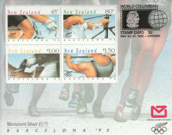 NOUVELLE ZELANDE - BLOC N°84 ** (1992) "World Columbian Stamp Expo'92" - Blocks & Sheetlets