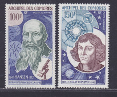 COMORES AERIENS N°   55 & 56 ** MNH Neufs Sans Charnière, TB (D5932) Hansen, Nicolas Copernic - 1973 - Aéreo