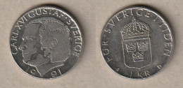00452) Schweden, 1 Krone 1991 - Suède