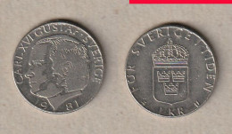 00458) Schweden, 1 Krone 1981 - Suède