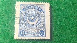 TÜRKİYE- 1922   AYYILDIZ     10 PİA    DAMGALI - Gebraucht