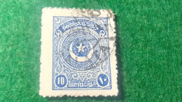 TÜRKİYE- 1922   AYYILDIZ     10 PİA    DAMGALI - Usados