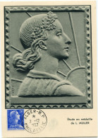 ALGERIE CARTE MAXIMUM DU N°349 MARIANNE DE MULLER AVEC OBLITERATION ALGER 2-12-1957 PHILATELIE - Tarjetas – Máxima