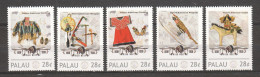 Palau - MNH Set (8) NATIVE AMERICANS WEAPONS - CLOTHING - CRAFT - WILD WEST 1830-1920 - American Indians