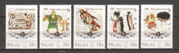 Palau - MNH Set (9) NATIVE AMERICANS WEAPONS - CLOTHING - CRAFT - WILD WEST 1830-1920 - American Indians