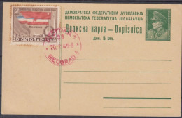 ⁕ Yugoslavia DFJ 1945 ⁕ Beograd 20. Oktobar 1944 Mi.469 ⁕ TITO Stationery Postcard 5 Din. - Entiers Postaux